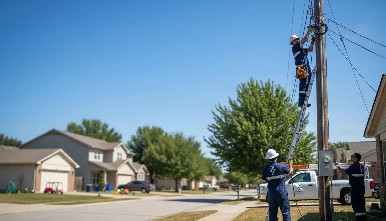 Residential electrician providing installation services in Texhoma, OK